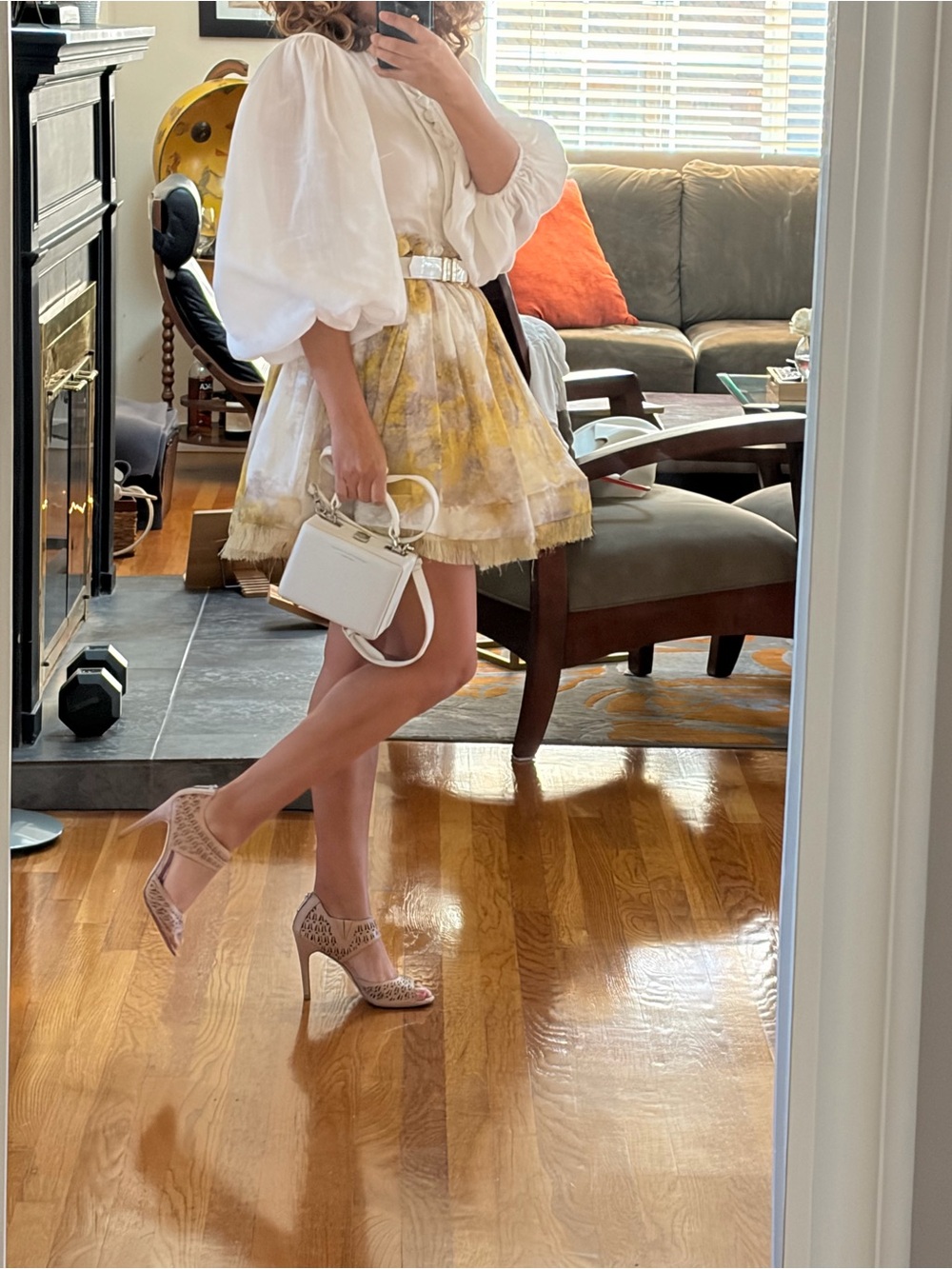 Brandon Blackwood White Mini Crossbody Bag